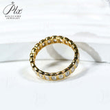 Moissanite Ring Full Eternity Engagement Ring Emerald Cut 18K 14K Gold Silver Band Wedding Band jewelry for Women Bezel Set