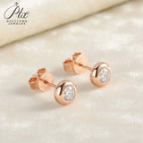 1CT Round Moissanite Diamond Stud Earrings for Women S925 Sterling Silver Earring Wedding Party Fine Jewelry