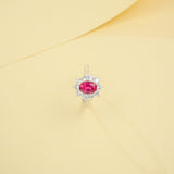 Gemstones Ring Oval Cut Lab Grown Ruby Sapphire Columbia Padparadscha 925 Silver Anniversary Gifts Charms Jewelry for Woman