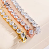 6.5mm Tennis Bracelet/Necklace Exquisite D-Color Moissanite Unisex Elegant Jewelry Anniversary Gift Allergy-Resistant