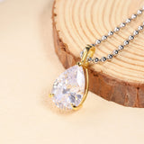8-16 CT Custom Necklace Pear Cut Moissanite White 925 Sterling Silver Jewelry High-Quality Premium Christmas Gift Hypoallergenic