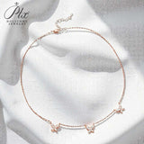 Butterfly Necklace with2.4CT D Color Marquise Cut Moissanite S925 Plated White Yellow Rose Gold Chain Engagement Chrisrmas Daily