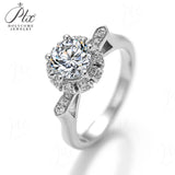 Round Moissanite Kitten Petal Ring Women Only Gifts For Festivals And Anniversaries