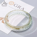 Customized Moissanite Gemstone Bangles Round D Color Full Size Fine Fashion Elegant for Woman Man Anniversary Party Gift Charms