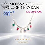 Moissanite Lab Created Gemstone Pendant 925 Sterling Silver 48 Designs Mix & Match Freely Fade-resistant Versatile Daily Wear Jewelry