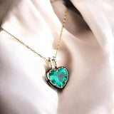 Heart Shaped Bezel Set Necklace 925 Sterling Silver 10K/14K/18K Gold Exquisite Lab Grown Gemstone As An Anniversary Gift