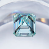 Wholesale Price Moissanite Stone Emerald Cut D Color Blue Green  VVS1 with GRA Certificate 0.5ct-10ct Gemstones