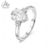 Pear Cut Moissanite Engagement Ring in 10K/14K/18K Gold Classic Solitaire Promise Ring Perfect Wedding Anniversary Gift