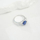 Customize Ring Cushion Cut Lab Grown Ruby Sapphire Columbia 925 Silver No Fade Hypoallergenic Anniversary Gifts Party Banquet