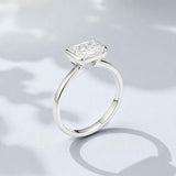 2ct Radiant Moissanite Ring High-Flash Center Stone Classic Minimalist Style Wedding Engagement Band Gift for Her