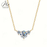 Moissanite Necklace 925 Silver with VVS1 Clarity Multiple Styles Available High-Quality Sparkling Jewelry for Women’s Events
