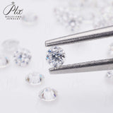 Loose Moissanite Stone Small Size Round Shape 0.8-2.9mm 1 Carat D Color VVS1 Clarity Excellent Cut for Jewelry Making Beads