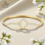 Moissanite Round Cut Multi Style Lock Design Bracelet Premium Radiant Jewelry Versatile Lock Trendy Bracelet Popular Gift Idea