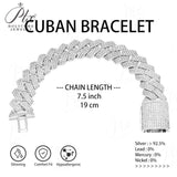1.2MM Iced Prong Link Cuban Chain Bracelets for Men Women Full Rhinestones Chunky Miami Cuban Bracelet Punk Hip Hop Jewelry Gift