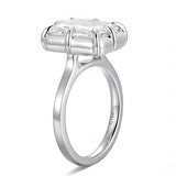 Radiant Cut Ring with 5CT D Color Moissanite Diamond 10k 14k 18K Gold Plated 925 Silver for Women Man Engagement Wedding Jewely