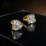 Exquisite Lab Grown Diamond Earrings New Arrival Design 10K/14K/18K Solid Yellow Gold Heart Cut 2ct DEF VVS Minimalist Stud Earrings for Women Hypoallergenic for Daily Wear Factory Direct Supply