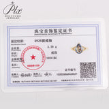 Engagement Ring Salt and Pepper Moissanite Diamond Pear Cut 925 Sterling Silver Plated with 18k Gold Wedding Jewelry Vintage