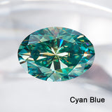 Sparkling Multicolor Moissanite Oval Cut 8Hearts 8Arrows Brilliant Facets Exquisite Loose Gemstones for Jewelry Crafting