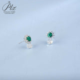 0.8-1.5CT Lab Grown Gemstone Stud Earrings 925 Sterling Silver Material Screw Back Design Suitable for Halloween/Christmas Gifts