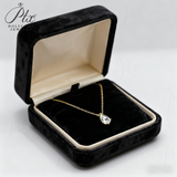 1-2CT Pear Cut Moissanite/Zircon Pendant Necklace S925 Silver East West Solitaire Water Drop Diamond Neck Chain for Women Jewelry