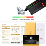 0.1ct-13ct Moissanite Stone Round Shape D Color 8Hearts&8Arrows Cut VVS1 Clarity DIY Jewelry Main Materials with GRA Certificate