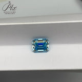 Emerald Cut Moissanite VVS1 Plating Sakura Pink/Light Purple/Aquamarine Gems for Women’s Bridal Jewelry & Gift Creation