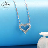 925 Sterling Silver D Color Heart Moissanite Stone Necklace Diamond  Clarity for Women Jewelry Pendant