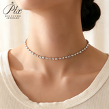 Lab Grown Diamond Necklace Super Sparkling New Design 10K White Gold D VVS IGI‑Certified Unique Design Thick Chain Necklace for Women Factory Direct Sale Ideal Gift for Gifting