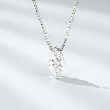Necklace with 1/2/3CT D Color Marquise Cut Moissanite S925 Plated White Yellow Rose Gold Chain Engagement Daily Gift