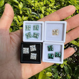 Moissanite Stone Moissanite Stone 0.35ct-5ct Colorful VVS1 Princess Shape Excellent Beads For Women's Jewelery Diamond Ring