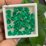 Bulk Multi-Size Pear-Shaped Colombian Lab-Grown Emeralds Brilliant And Dazzling Can Be Used As DIY Jewelry Materials A Top Choice For Exquisite Gifts