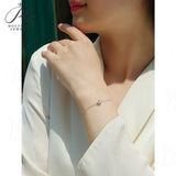 Moissanite Bracelet 1ct VVS1 D Color 925 Sterling Silver Round Cut Fashion Jewelry Gift For Women Birthday  White/Yellow Gold