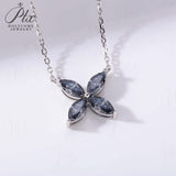 925 Sterling Silver D Color VVS1 Moissanite Four-leaf clover Necklace Daily Wear Gift-Giving