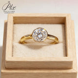 3ct Moissanite Round Stone Ring D White S925 White Gold Yellow Gold Rose Gold Classic Luxury Women Jewelry Daily Fashion