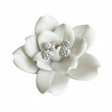 Earrings with 5.6/10CT D Color Round Moissanite 925 Silver Plated White Yellow Gold Ear Stud for Women Fashion Daily Jewely Gift