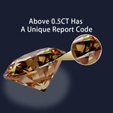Lab Grown Moissanite Diamond Primary Color VVS1 Clarity Round Shape Brilliant Cut Beads Advanced Jewelry Making Materials
