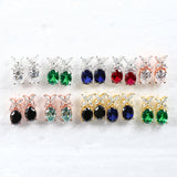 Moissanite Earrings Emerald/Ruby/Sapphire Styles 925 Silver Gift-Ready Hypoallergenic Fade-Resistant Factory-Direct Women Only