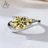 S925 Ring With 3CT Pear Shaped Moissanite D Color/Ruby/Sapphire/Colombian Emerald /Zambian Emerald VVS1 Clarity Customized For Banquet & Festival Gifts