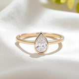 Stackable Custom Ring D Color VVS1 Round Pear Moissanite 10K/14K/18K Sparkling Luxury Engagement Jewelry Gifts For Women Men