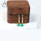 Custom Earrings Lab Grown Gemstones Pear Shape 925 Silver Anniversary Birthday Gift Hypoallergenic No Fade Factory Outlet Charm