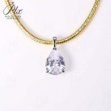 8-16 CT Custom Necklace Pear Cut Moissanite White 925 Sterling Silver Jewelry High-Quality Premium Christmas Gift Hypoallergenic