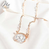 1-3CT Moissanite Necklaces Pendant Women Girls Birthday&Christmas Gift Chain Jewelry 925 Sterling Silver GRA