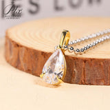 8-16 CT Custom Necklace Pear Cut Moissanite White 925 Sterling Silver Jewelry High-Quality Premium Christmas Gift Hypoallergenic