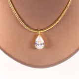 8-16 CT Custom Necklace Pear Cut Moissanite White 925 Sterling Silver Jewelry High-Quality Premium Christmas Gift Hypoallergenic