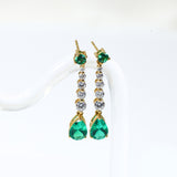 Custom Earrings Lab Grown Gemstones Pear Shape 925 Silver Anniversary Birthday Gift Hypoallergenic No Fade Factory Outlet Charm