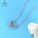 925 Sterling Silver D Color Heart Moissanite Stone Necklace Diamond  Clarity for Women Jewelry Pendant