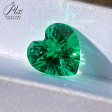 0.11-3.2CT Multi-Size Heart-Shaped Stunning Colombian Cultivated Emeralds DIY Jewelry Available For Gifting To Wives And Girlfriends