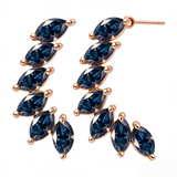 Earrings with 2.4CT D Color Marquise Cut Moissanite 925 Silver Plated White Yellow Rose Gold Ear Stud Women Fashion Daily Jewely