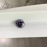 Imperial Purple Round Moissanite VVS1 Grade Vibrant Color & Sparkle Ideal for Engagement Rings & Luxury Jewelry Designs