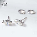 Minimalist Marquise Cut Moissanite Stud Earrings Women Only Gifts For Festivals And Anniversaries